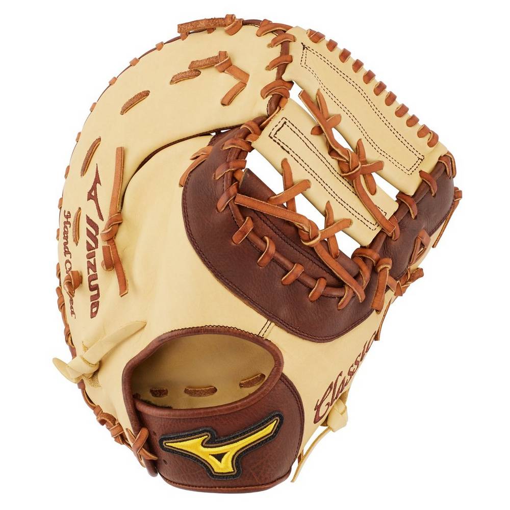 Mens Mizuno Classic Pro Soft First Base 12.5" Baseball Catchers Mitt Khaki Philippines (QATKPW071)